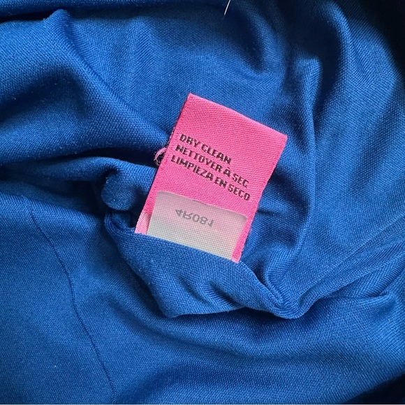 Betsey Johnson Scoop Neck Sleeveless Crepe Dress 4 Small Royal Blue knee length - Picture 10 of 10